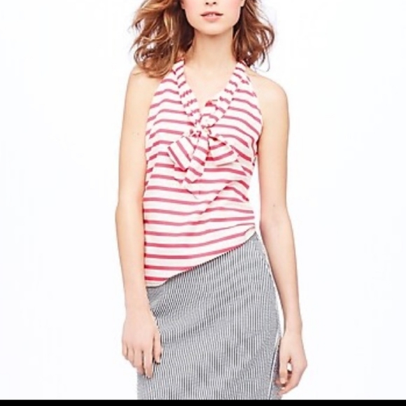 Striped Silk Bow Cami Top by J.CREW - Picture 2 of 7